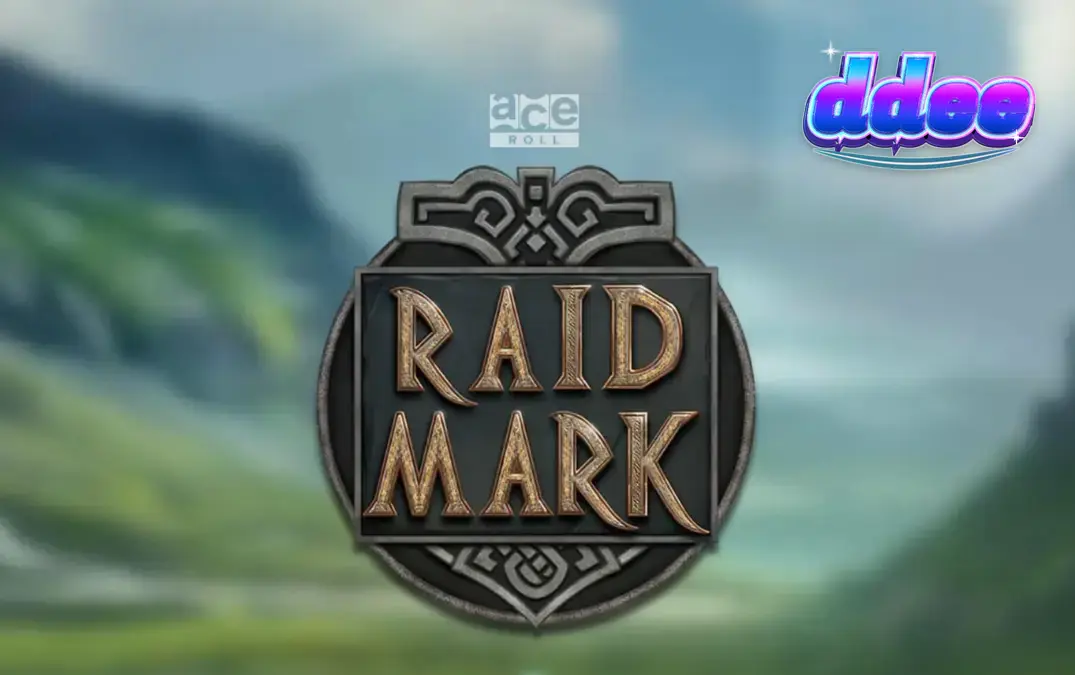 Interface visual do slot Raidmark com tema Viking e elementos gráficos rústicos